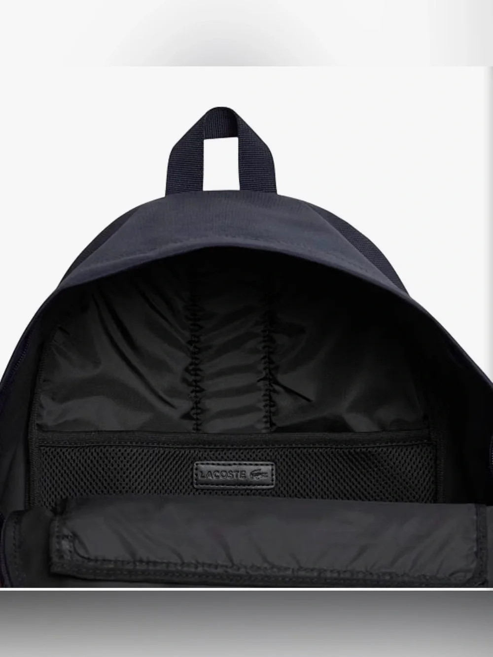 Lacoste Navy Blue Backpack with Crocodile Logo